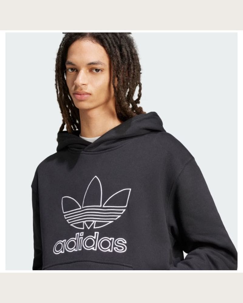 Pánska mikina s kapucňou ADIDAS ORIGINALS OUTL TREF HDY-BLACK – fotka 2