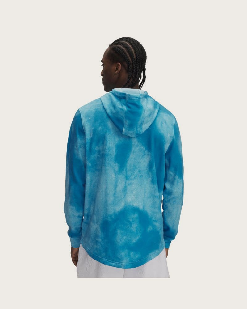 Pánska mikina s kapucňou UNDER ARMOUR UA Rival Terry AOP Hood Q1-BLU – fotka 3