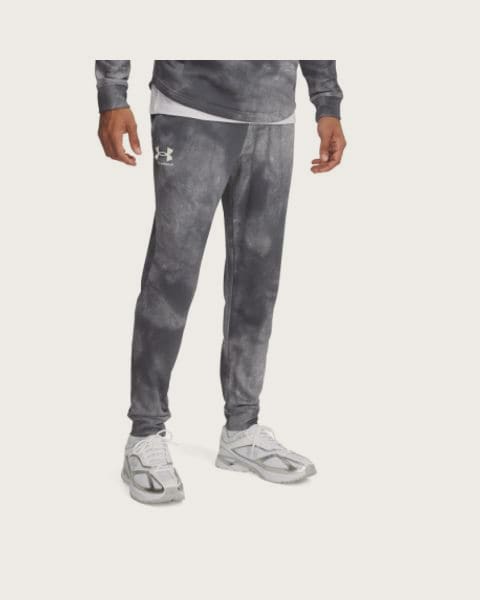 Pánske tepláky UNDER ARMOUR UA Rival Terry AOP Jogger Q1-GRY