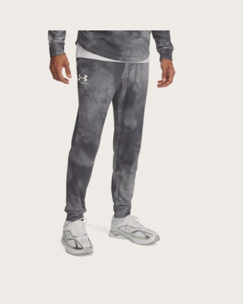 Pánske tepláky UNDER ARMOUR UA Rival Terry AOP Jogger Q1-GRY