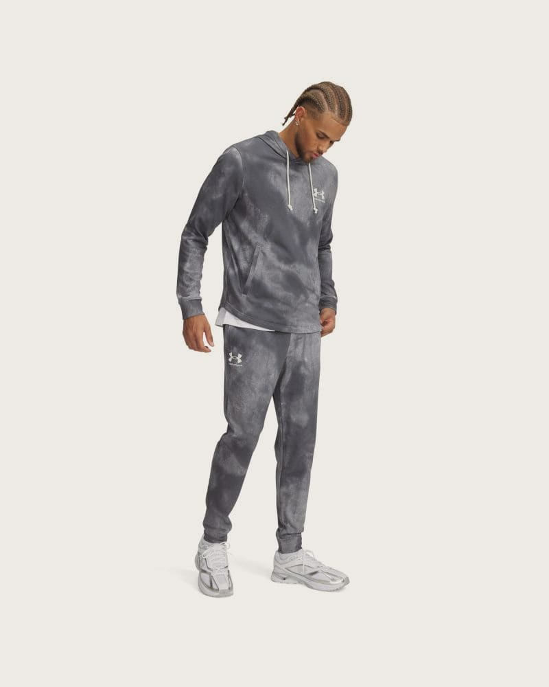 Pánske tepláky UNDER ARMOUR UA Rival Terry AOP Jogger Q1-GRY – fotka 3