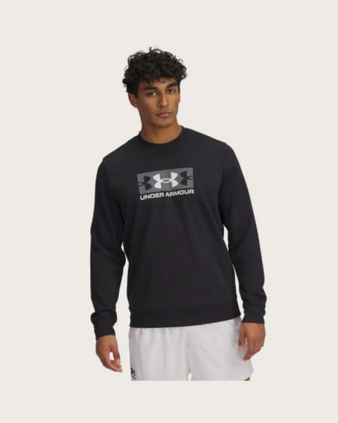 Pánska mikina UNDER ARMOUR UA Rival Terry Logo Crew Q2-BLK