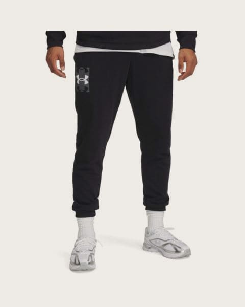 Pánske tepláky UNDER ARMOUR UA Rival Terry Logo JoggerQ2-BLK
