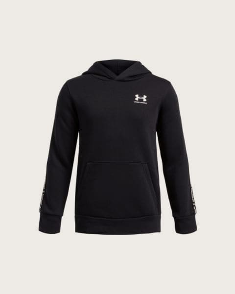 Chlapčenská zateplená mikina s kapucňou UNDER ARMOUR B Icon Flc HD Taping-BLK