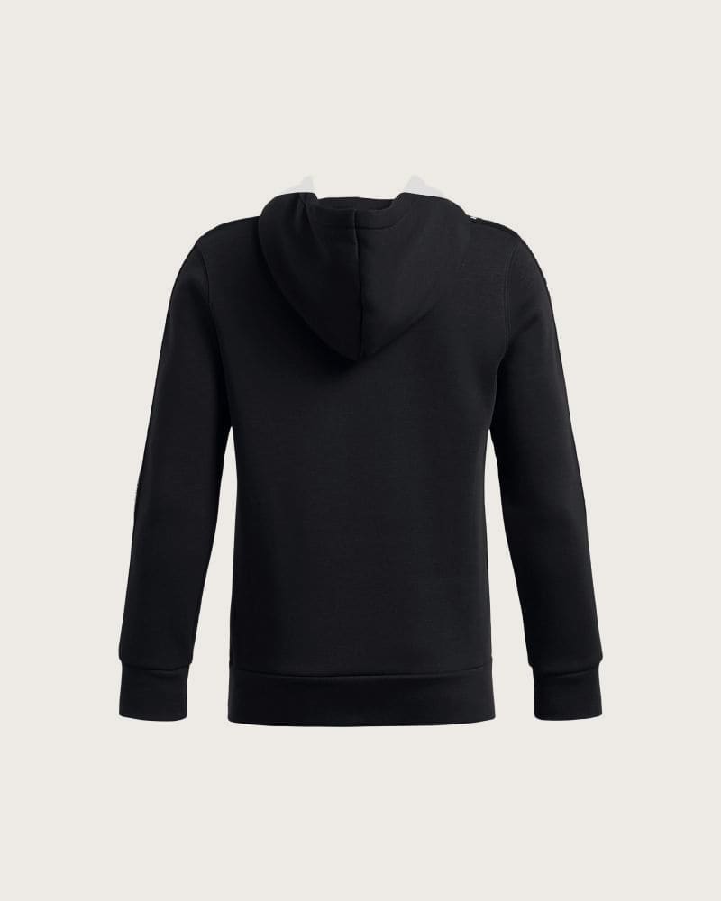 Chlapčenská zateplená mikina s kapucňou UNDER ARMOUR B Icon Flc HD Taping-BLK – fotka 2