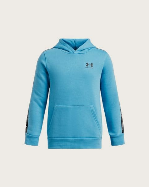 Chlapčenská zateplená mikina s kapucňou UNDER ARMOUR B Icon Flc HD Taping-BLU