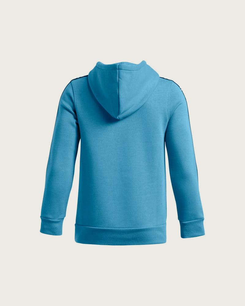 Chlapčenská zateplená mikina s kapucňou UNDER ARMOUR B Icon Flc HD Taping-BLU – fotka 2