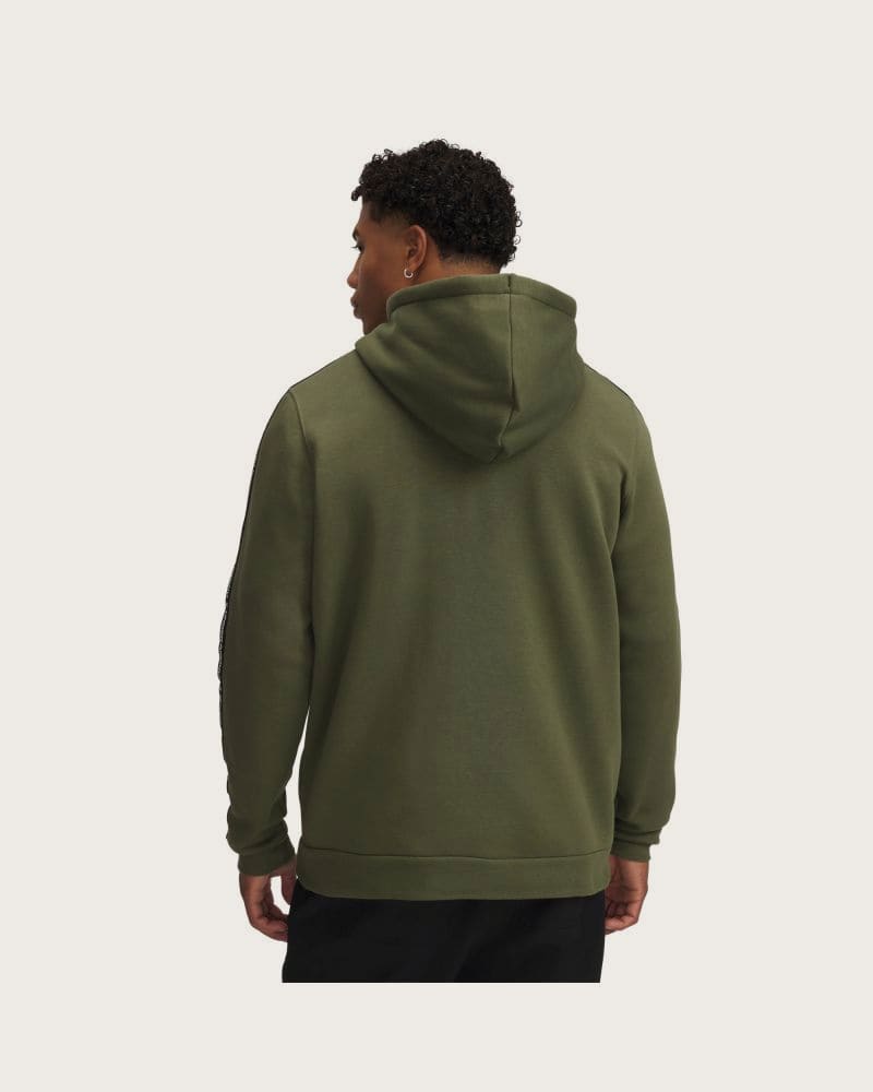 Pánska zateplená mikina so zipsom UNDER ARMOUR UA Icon Fleece FZ Taping-GRN – fotka 3