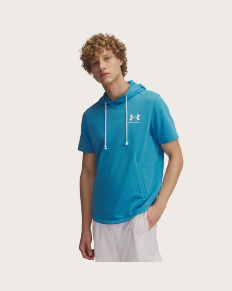 Pánska mikina s kapucňou UNDER ARMOUR UA Rival Terry LC SS HD-BLU