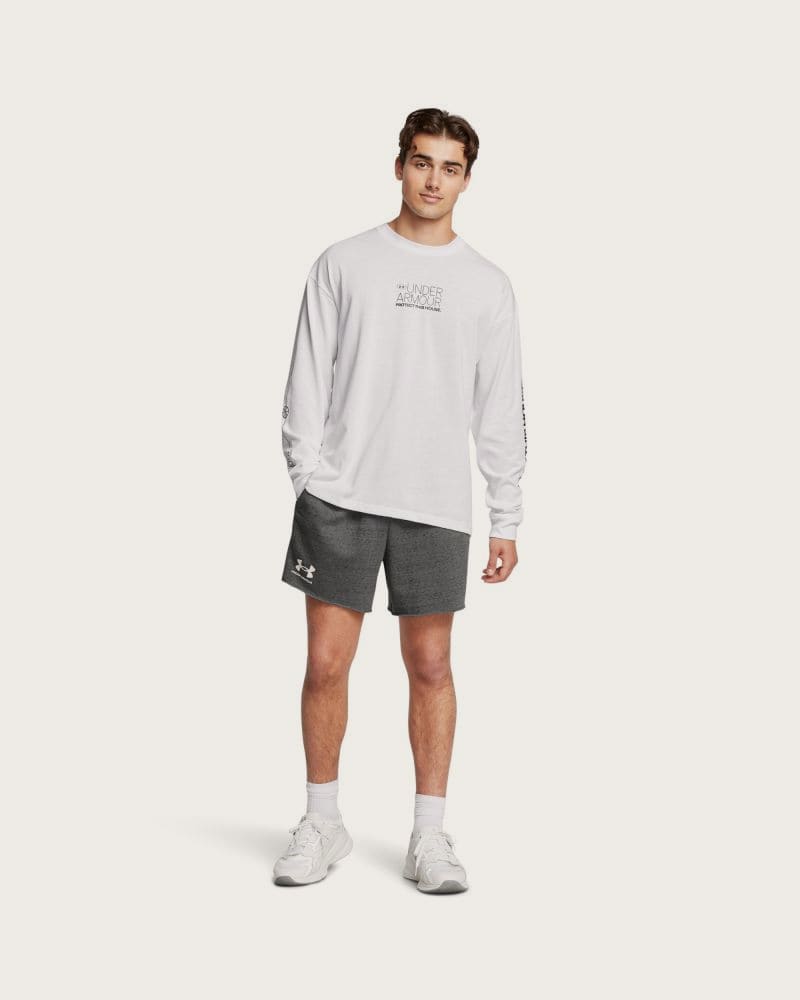 Pánske teplákové kraťasy UNDER ARMOUR UA Rival Terry 6in Short-GRY – fotka 4