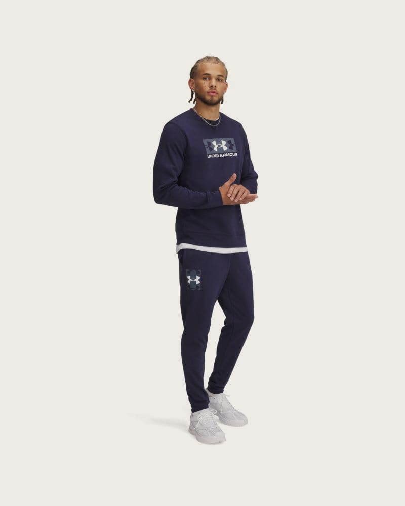 Pánske tepláky UNDER ARMOUR UA Rival Terry Logo JoggerQ2-BLU – fotka 3