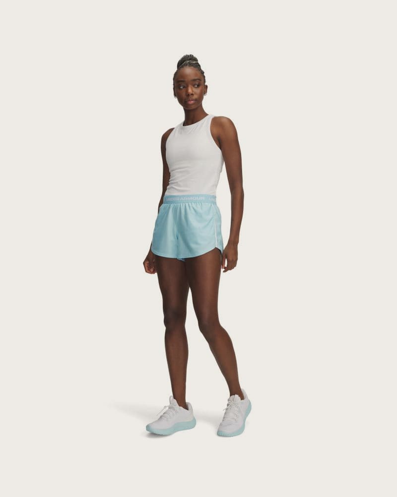 Dámske tréningové kraťasy UNDER ARMOUR Tech Play Up Shorts-BLU – fotka 3