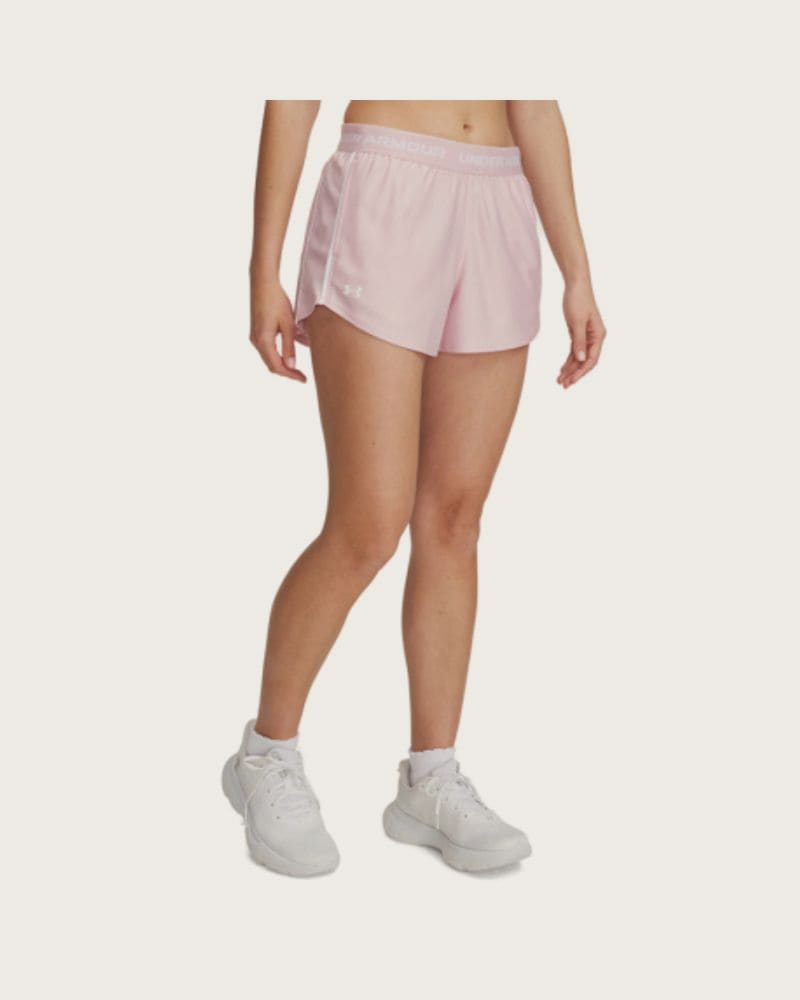 Dámske tréningové kraťasy UNDER ARMOUR Tech Play Up Shorts-PNK