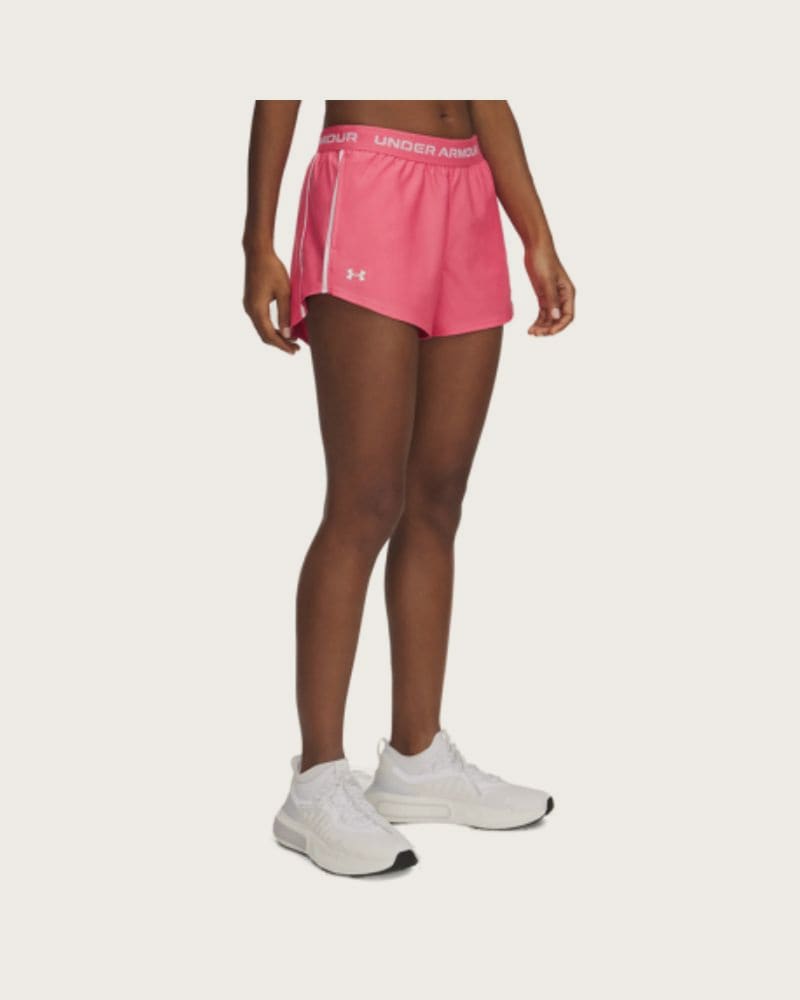 Dámske tréningové kraťasy UNDER ARMOUR Tech Play Up Shorts-PNK
