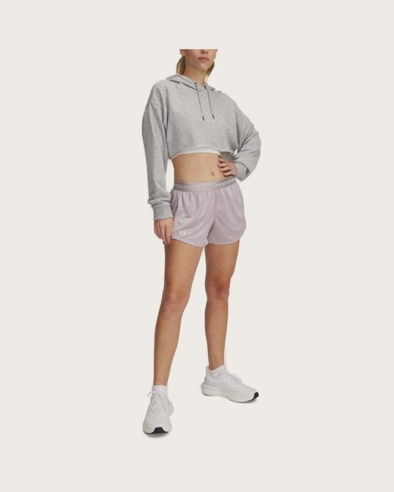 Dámske tréningové kraťasy UNDER ARMOUR Tech Play Up Shine Shorts-GRY – fotka 3