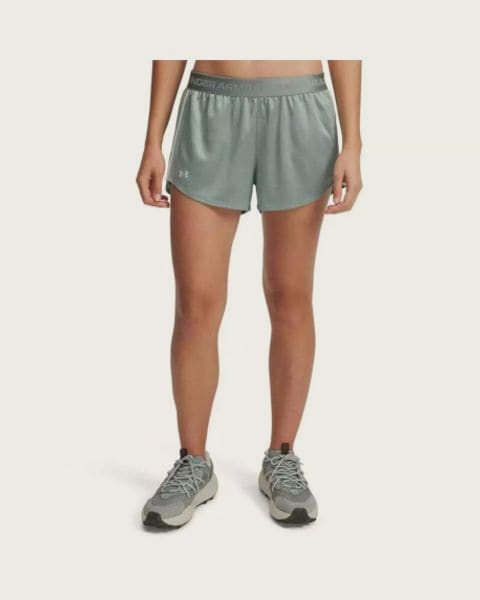 Dámske tréningové kraťasy UNDER ARMOUR Tech Play Up Shine Shorts-GRN