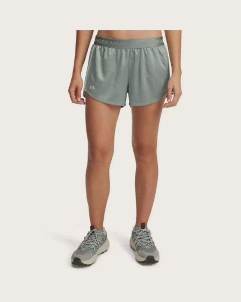 Dámske tréningové kraťasy UNDER ARMOUR Tech Play Up Shine Shorts-GRN