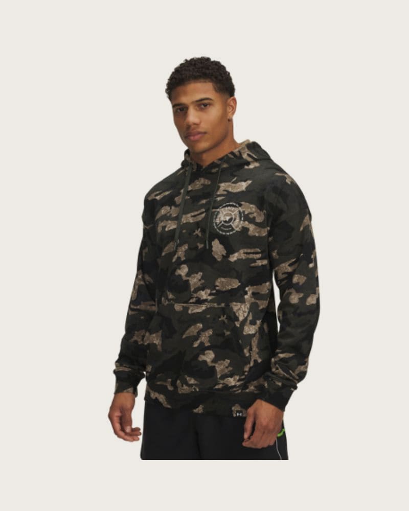 Pánska mikina s kapucňou UNDER ARMOUR AOP Terry HD-GRN