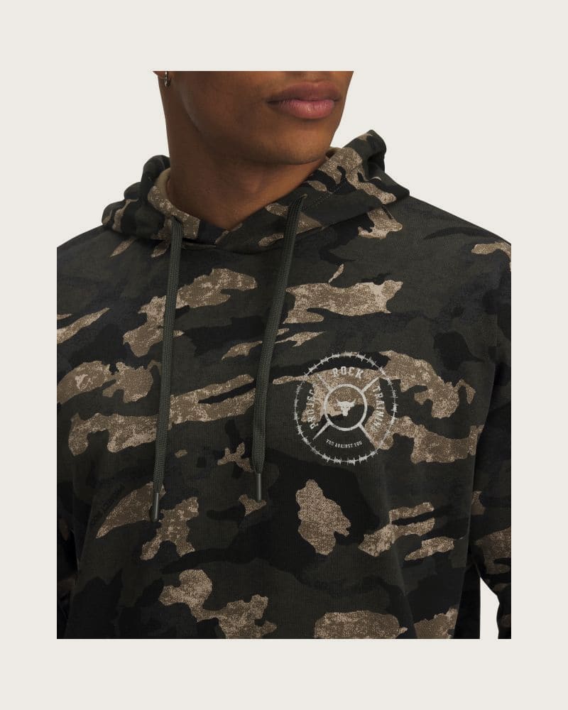 Pánska mikina s kapucňou UNDER ARMOUR AOP Terry HD-GRN – fotka 2