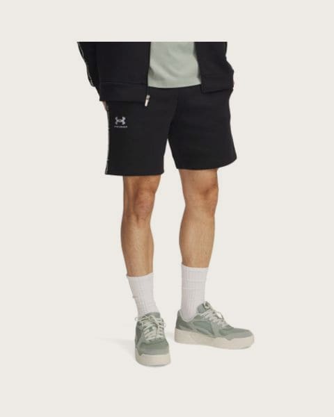 Pánske teplákové kraťasy UNDER ARMOUR UA Icon Fleece Short Taping-BLK