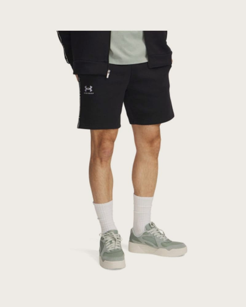 Pánske teplákové kraťasy UNDER ARMOUR UA Icon Fleece Short Taping-BLK