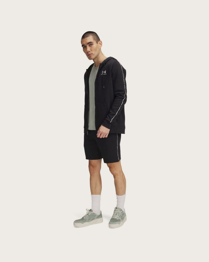Pánske teplákové kraťasy UNDER ARMOUR UA Icon Fleece Short Taping-BLK – fotka 4