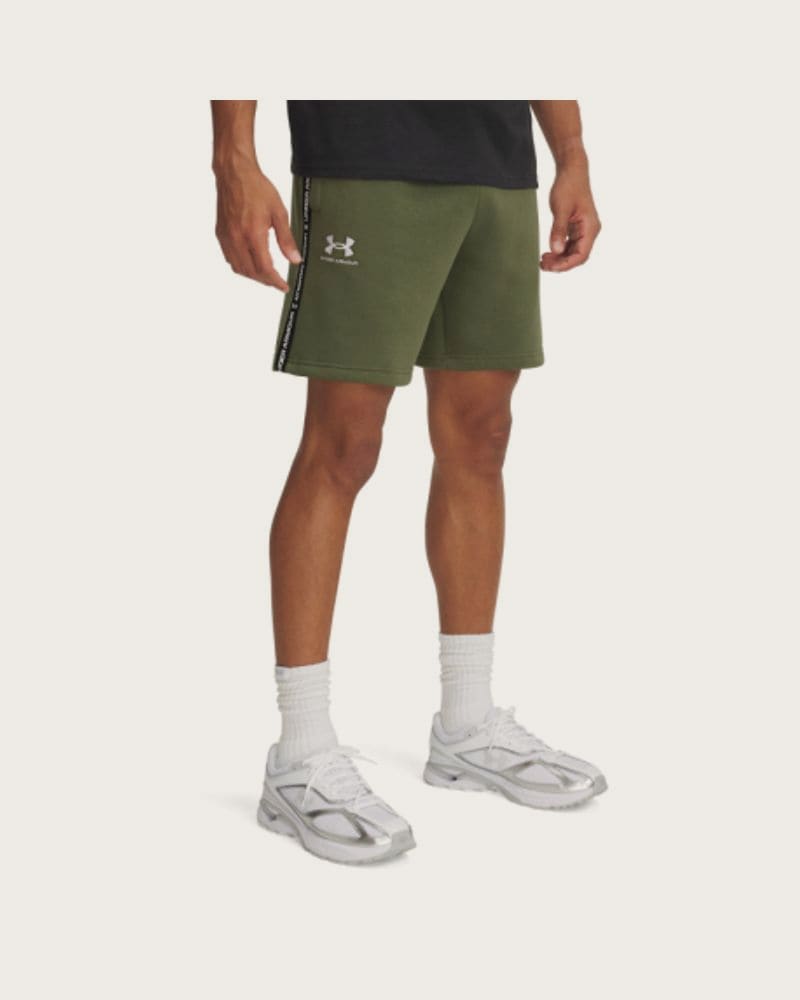 Pánske teplákové kraťasy UNDER ARMOUR UA Icon Fleece Short Taping-GRN