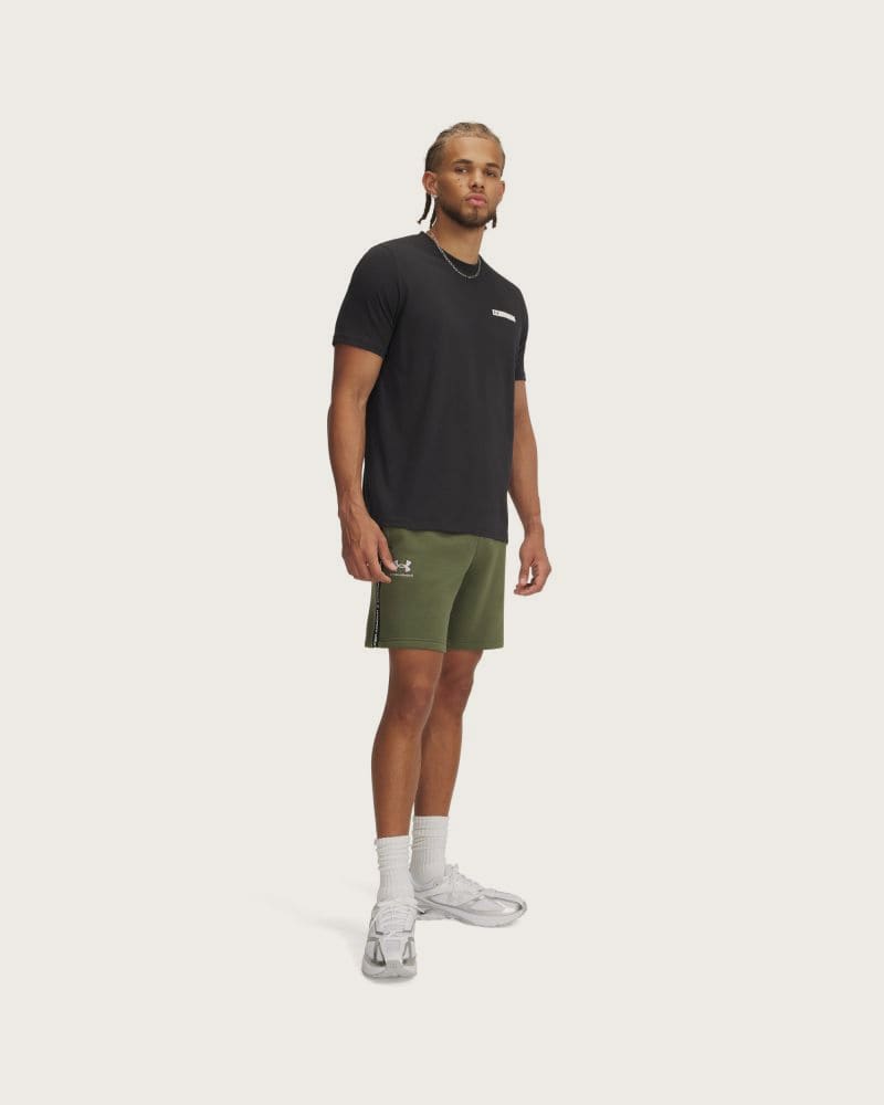 Pánske teplákové kraťasy UNDER ARMOUR UA Icon Fleece Short Taping-GRN – fotka 4