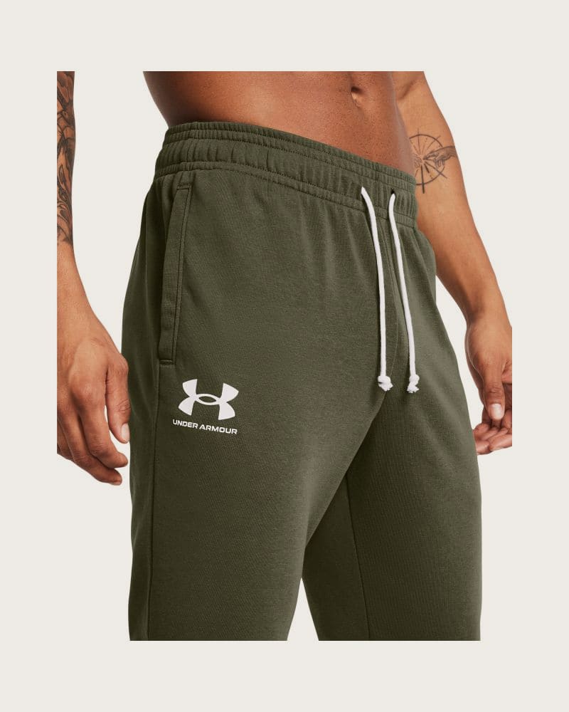Pánske tepláky UNDER ARMOUR UA Rival Terry Jogger-GRN – fotka 2