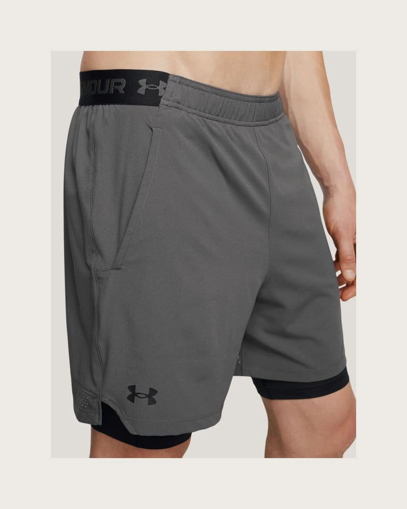 Pánske tréningové kraťasy UNDER ARMOUR UA Vanish Woven 2in1 Sts-GRY – fotka 2
