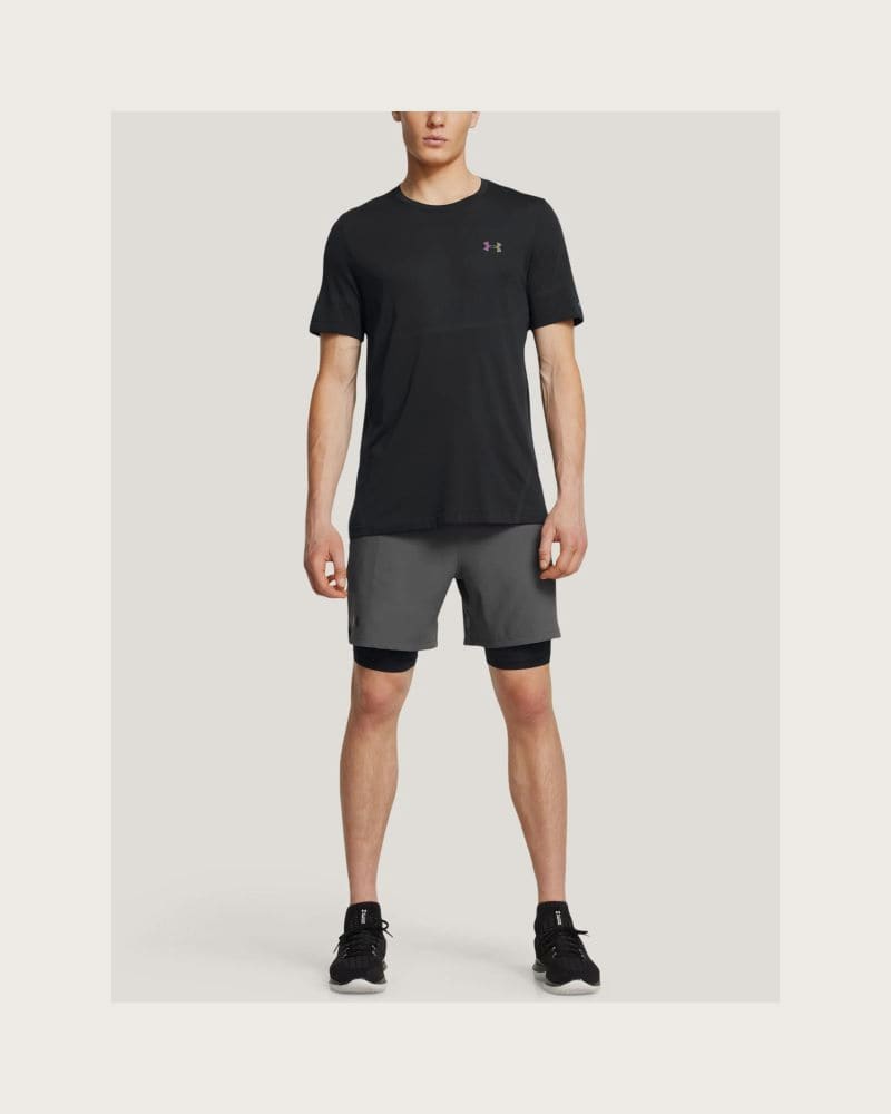 Pánske tréningové kraťasy UNDER ARMOUR UA Vanish Woven 2in1 Sts-GRY – fotka 4
