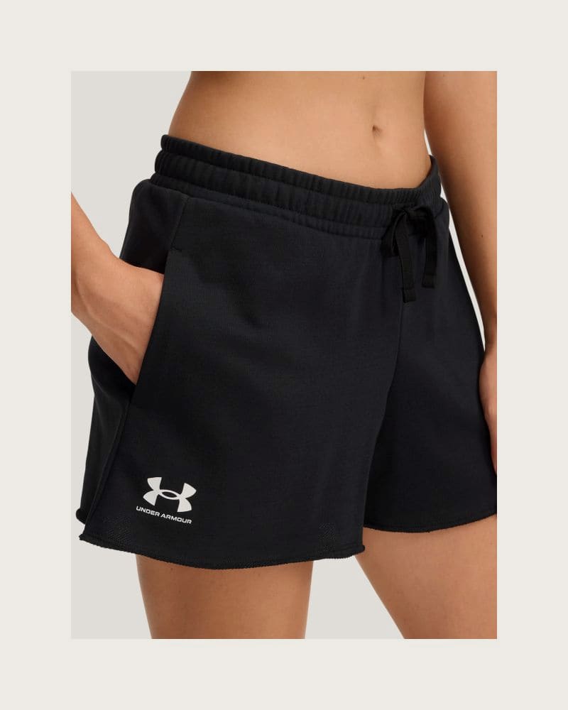 Dámske teplákové kraťasy UNDER ARMOUR UA Rival Terry Short-BLK – fotka 2