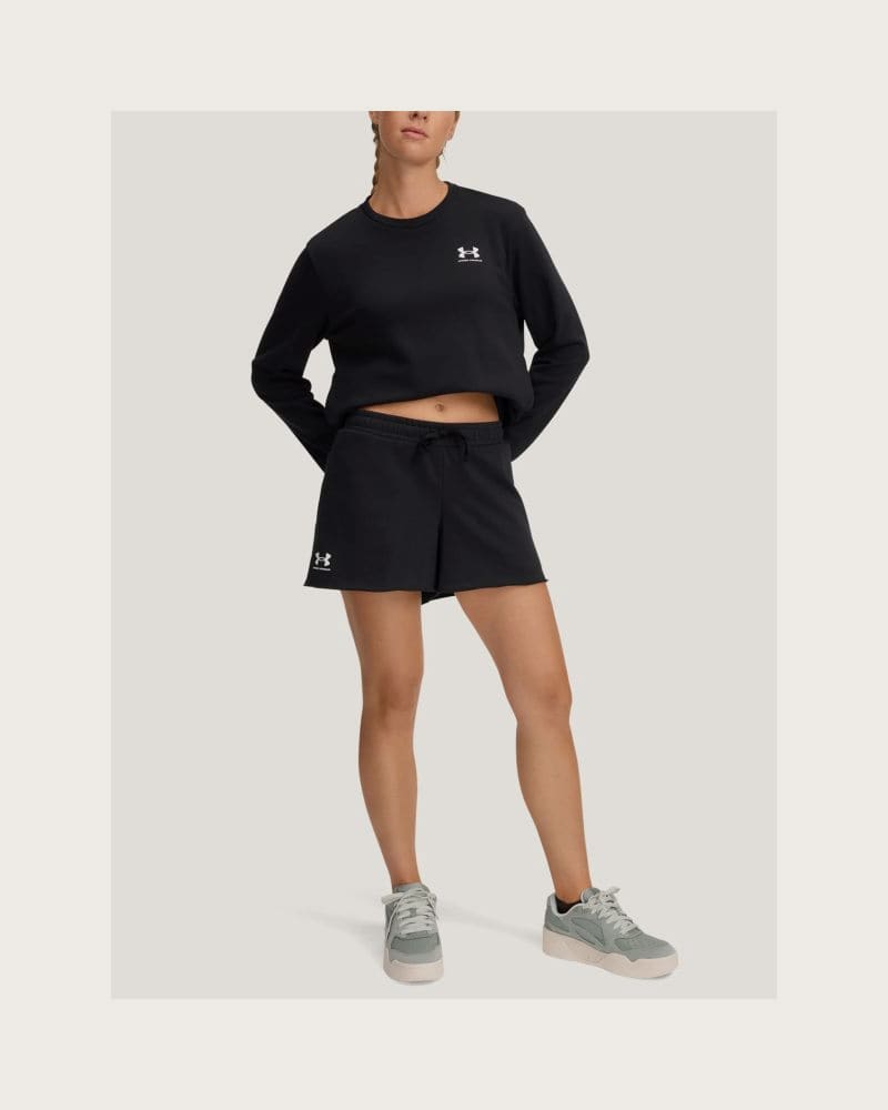 Dámske teplákové kraťasy UNDER ARMOUR UA Rival Terry Short-BLK – fotka 3