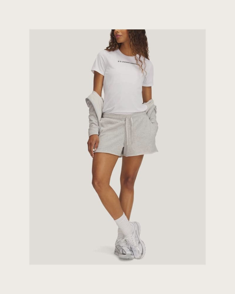 Dámske teplákové kraťasy UNDER ARMOUR UA Rival Terry Short-GRY – fotka 4