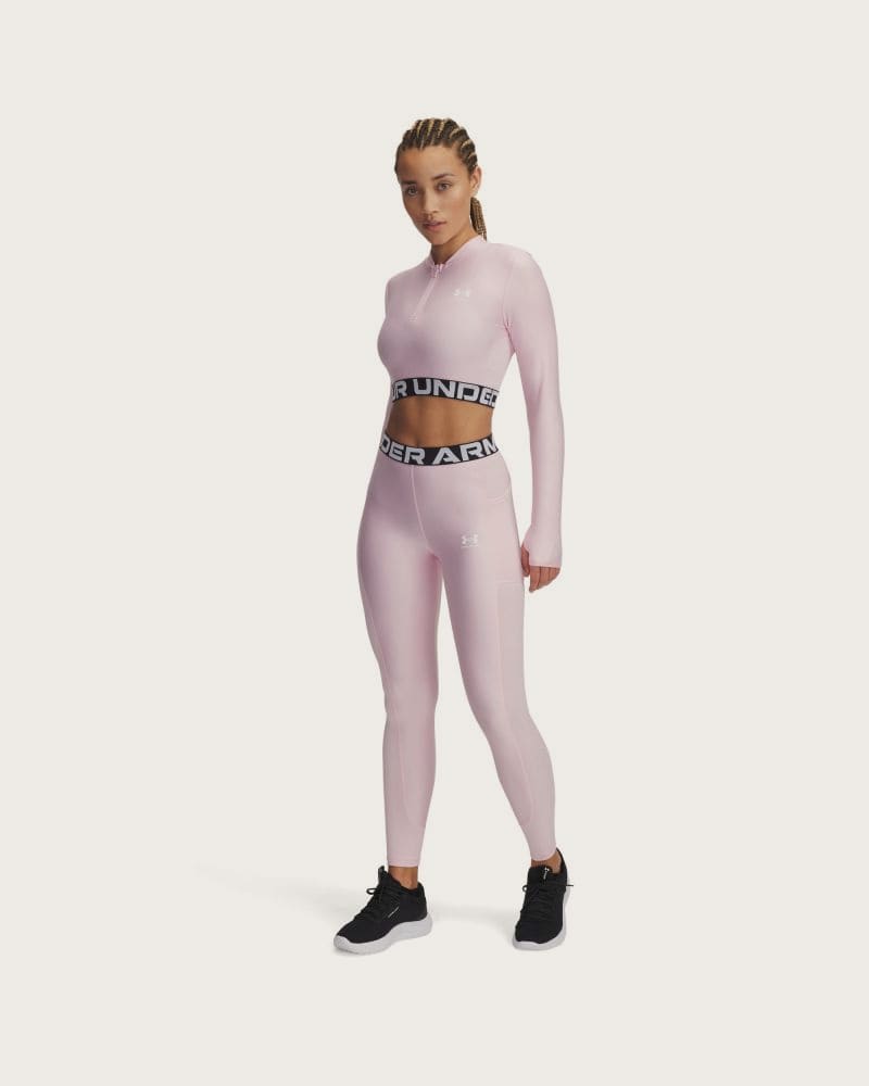 Dámske legíny UNDER ARMOUR HeatGear Rib Legging-PNK – fotka 3