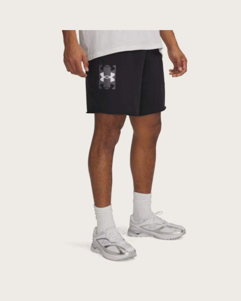 Pánske teplákové kraťasy UNDER ARMOUR UA Rival TerryLogo8inShort-BLK