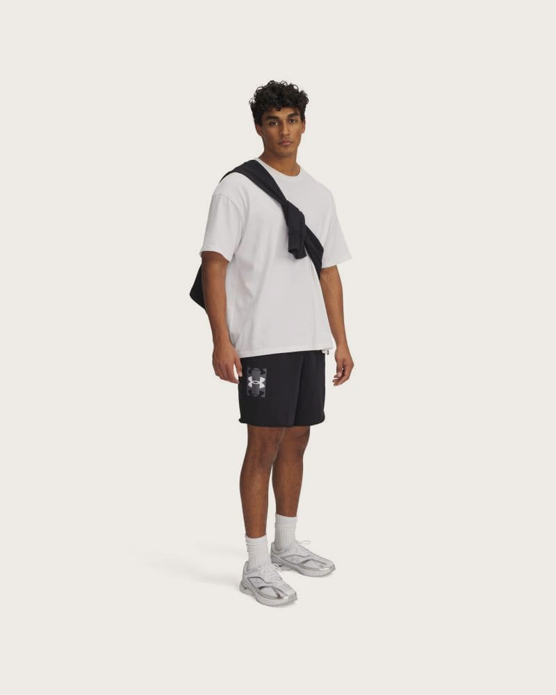 Pánske teplákové kraťasy UNDER ARMOUR UA Rival TerryLogo8inShort-BLK – fotka 4