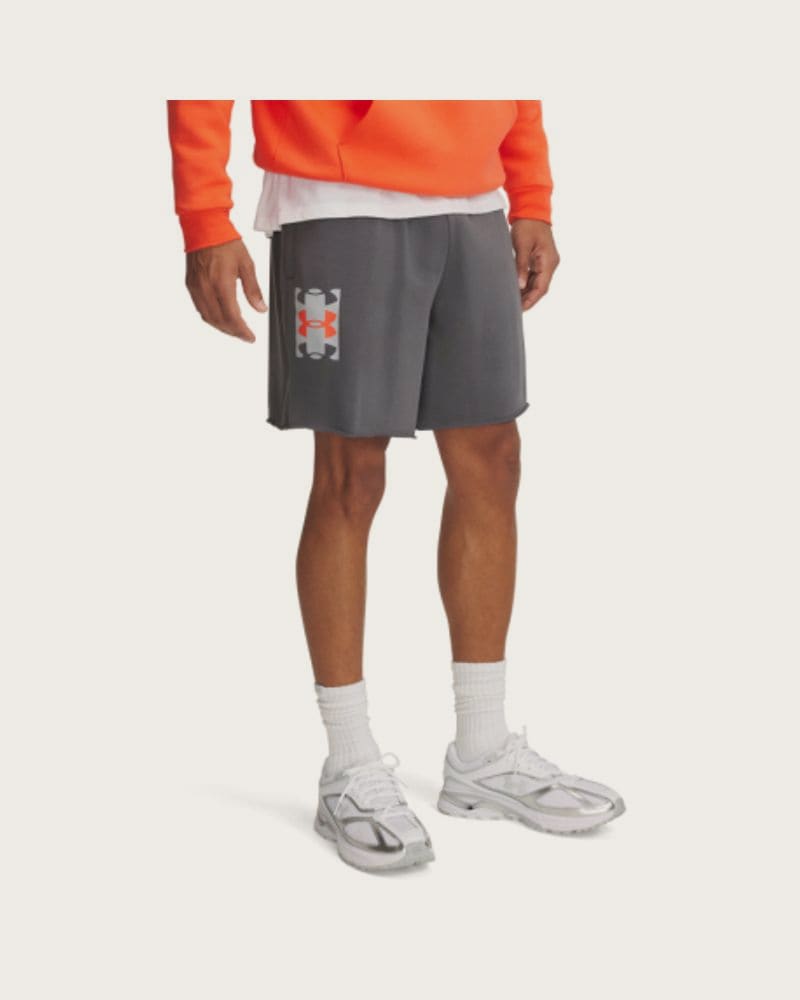 Pánske teplákové kraťasy UNDER ARMOUR UA Rival TerryLogo8inShort-GRY