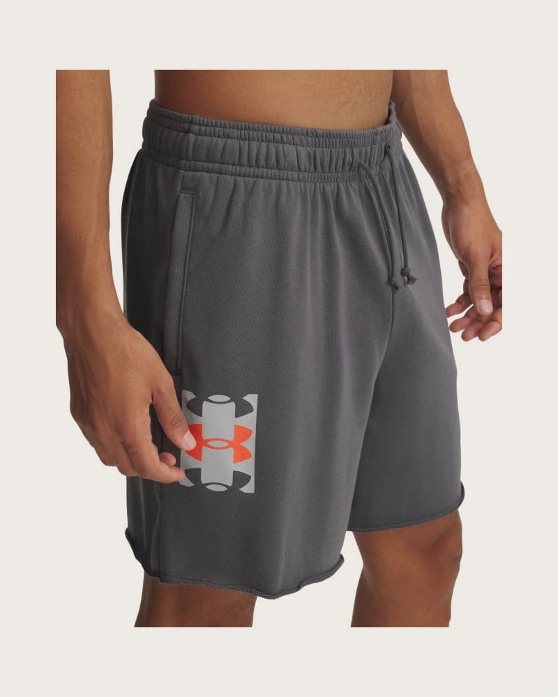 Pánske teplákové kraťasy UNDER ARMOUR UA Rival TerryLogo8inShort-GRY – fotka 2