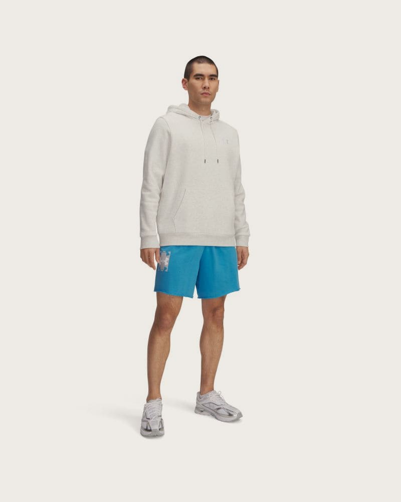 Pánske teplákové kraťasy UNDER ARMOUR UA Rival TerryLogo8inShort-BLU – fotka 4