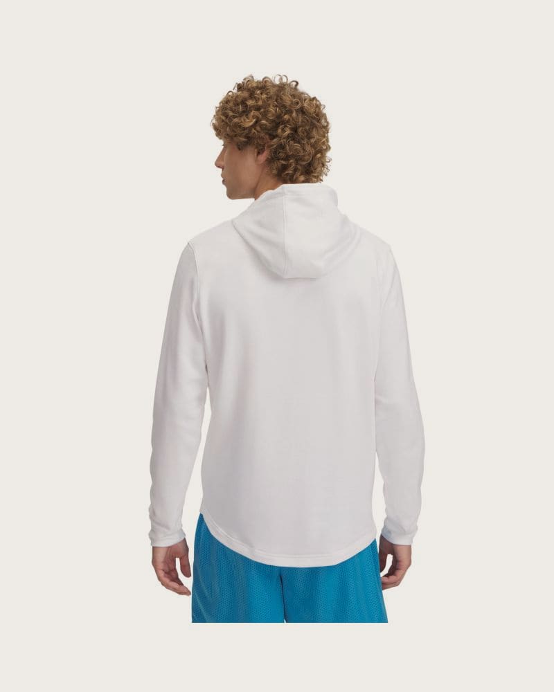 Pánska mikina s kapucňou UNDER ARMOUR UA Rival Terry Logo Hood-WHT – fotka 2
