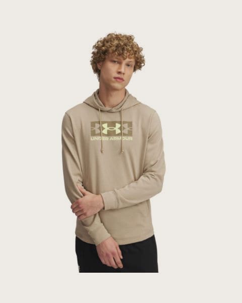 Pánska mikina s kapucňou UNDER ARMOUR UA Rival Terry Logo Hood-BRN