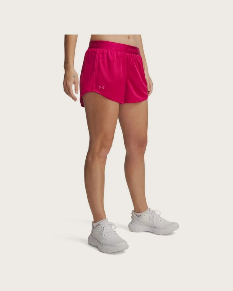 Dámske tréningové kraťasy UNDER ARMOUR Tech Play Up Shine Shorts-PPL – fotka 2