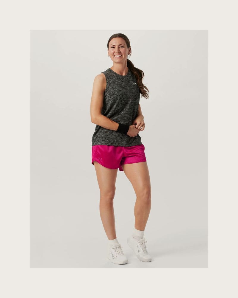Dámske tréningové kraťasy UNDER ARMOUR Tech Play Up Shine Shorts-PPL – fotka 7