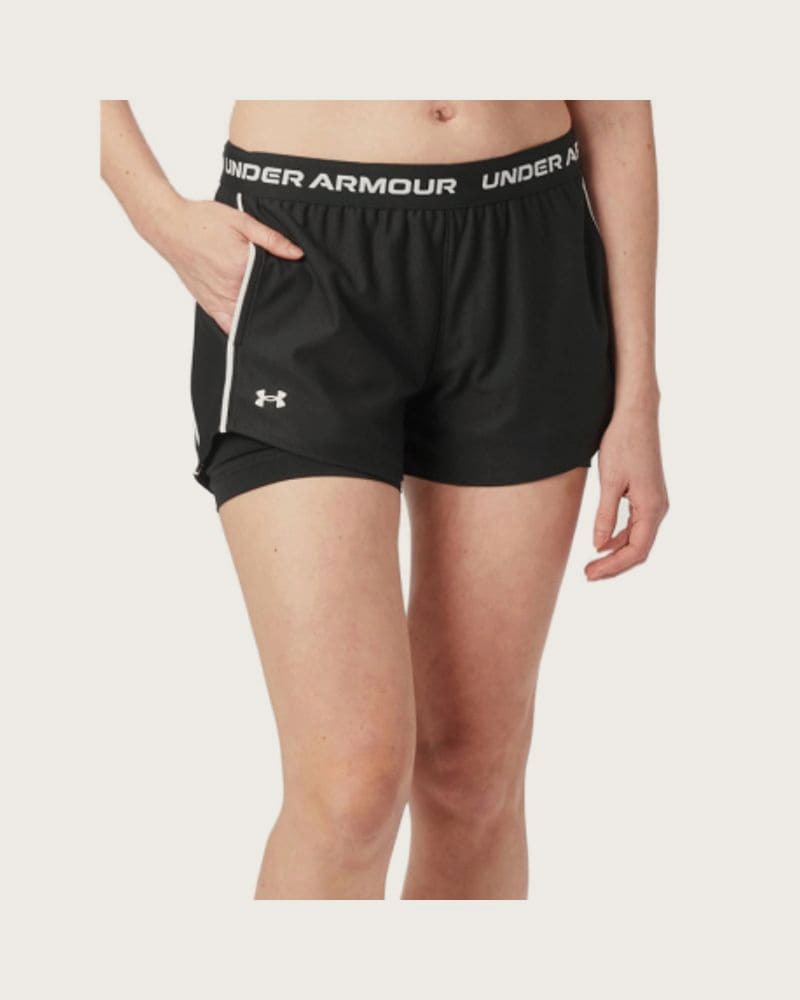 Dámske tréningové kraťasy UNDER ARMOUR Tech Play Up 2in1 Shorts-BLK