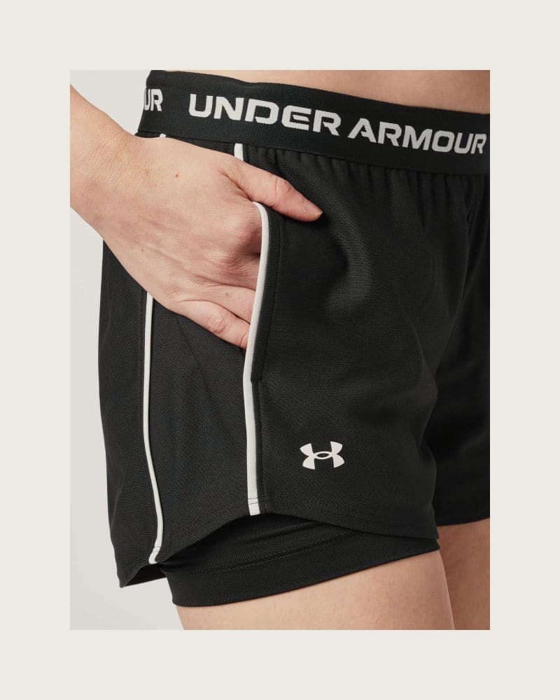 Dámske tréningové kraťasy UNDER ARMOUR Tech Play Up 2in1 Shorts-BLK – fotka 3