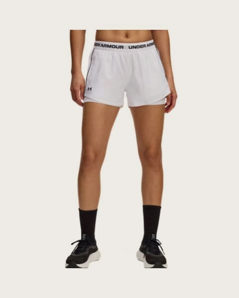 Dámske tréningové kraťasy UNDER ARMOUR Tech Play Up 2in1 Shorts-WHT
