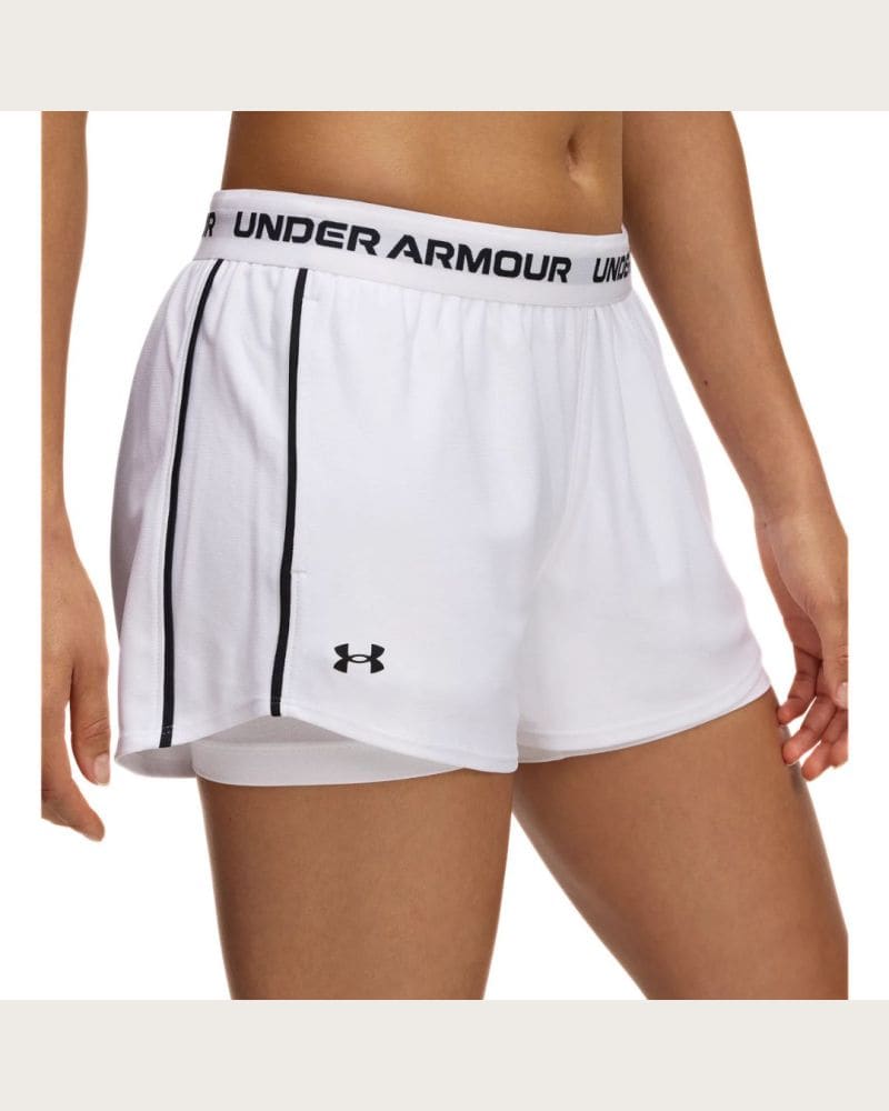 Dámske tréningové kraťasy UNDER ARMOUR Tech Play Up 2in1 Shorts-WHT – fotka 3