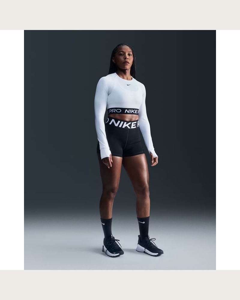 Dámske tréningové kraťasy NIKE PRO W NP SCULPT DF HR 3IN SHORT-010-Black – fotka 5