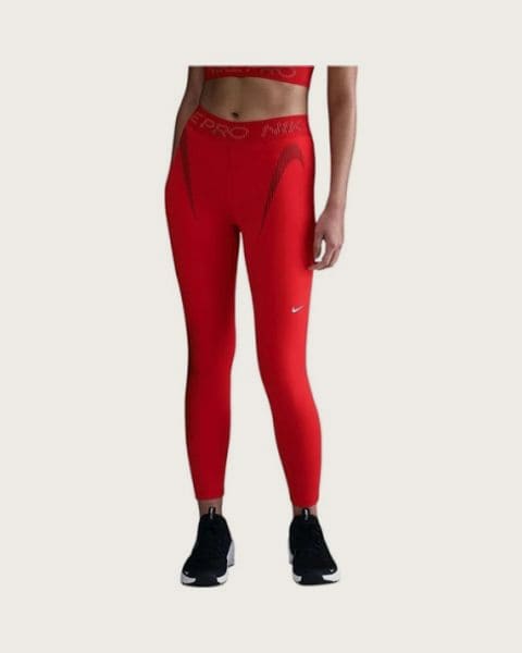 Dámske legíny NIKE PRO W NP DF MR 7 8 TIGHT TT GRX-657-Red